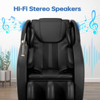 Fauteuil de massage complet, fauteuil inclinable à gravité zéro avec airbags, thermothérapie et haut-parleurs Hi-Fi, commande par écran tactile LCD