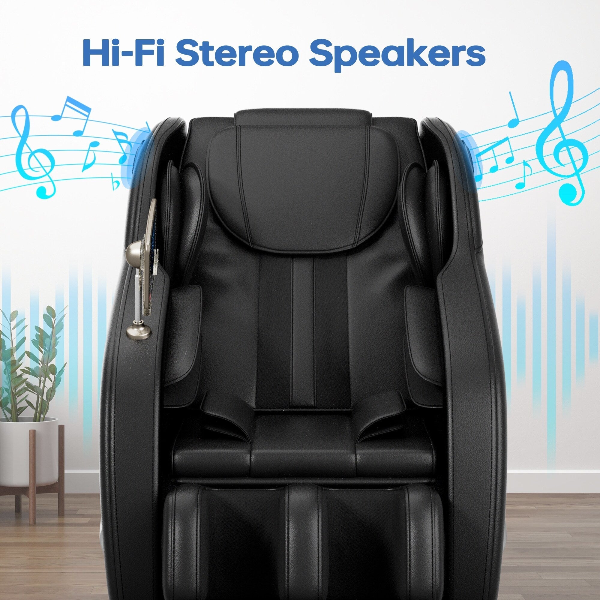 Fauteuil de massage complet, fauteuil inclinable à gravité zéro avec airbags, thermothérapie et haut-parleurs Hi-Fi, commande par écran tactile LCD