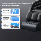 Fauteuil de massage complet du corps, fauteuil inclinable à gravité zéro, massage par thermothérapie, système de massage à air et techniques de shiatsu et de pétrissage