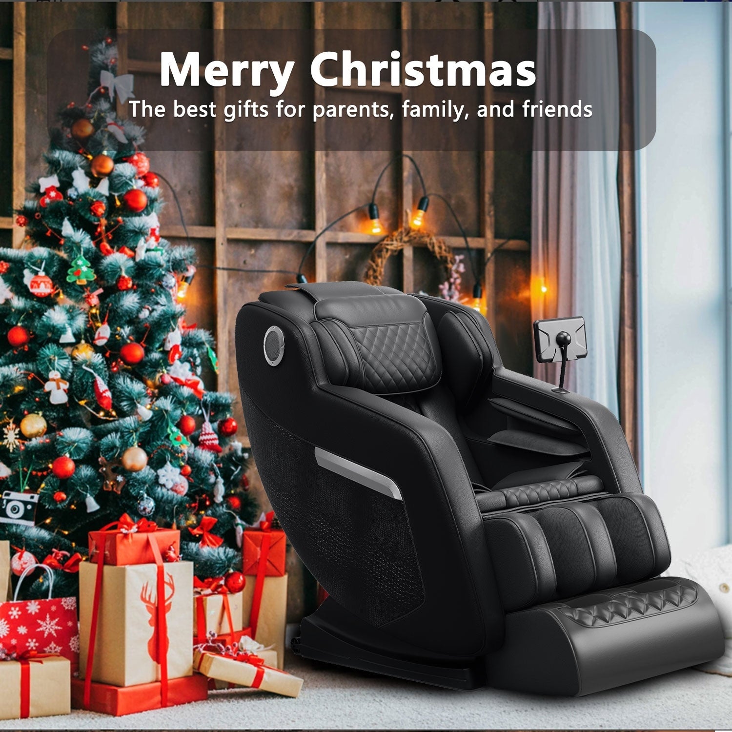 Fauteuil de massage complet du corps, fauteuil inclinable à gravité zéro, massage par thermothérapie, système de massage à air et techniques de shiatsu et de pétrissage
