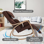 Fauteuil inclinable de massage complet du corps avec bascule et chauffage, réglage sur 5 angles, massage des hanches par airbag, pétrissage du cou