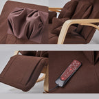 Fauteuil inclinable de massage complet du corps avec bascule et chauffage, réglage sur 5 angles, massage des hanches par airbag, pétrissage du cou