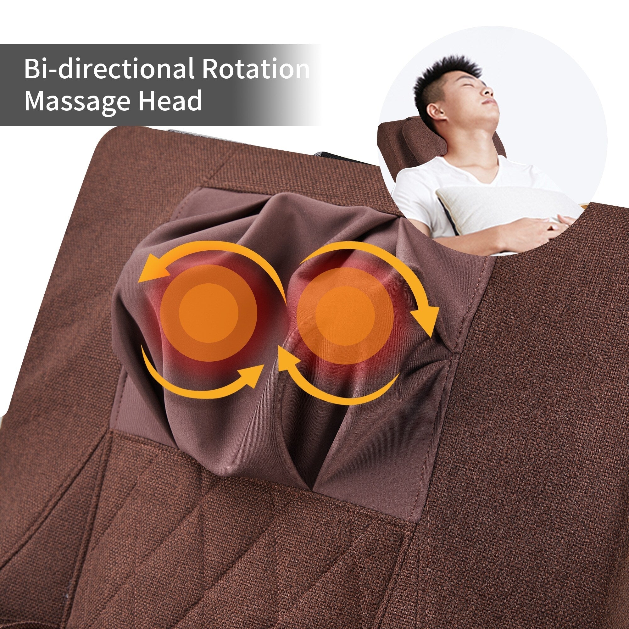 Fauteuil inclinable de massage complet du corps avec bascule et chauffage, réglage sur 5 angles, massage des hanches par airbag, pétrissage du cou