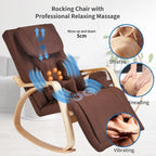 Fauteuil inclinable de massage complet du corps avec bascule et chauffage, réglage sur 5 angles, massage des hanches par airbag, pétrissage du cou