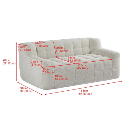 Canapé modulaire à compression complète de style simplifié