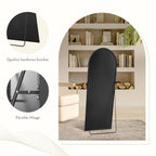 Miroir pleine longueur avec support, miroir de sol avec cadre en alliage d'aluminium pour chambre à coucher, miroir mural sur pied pour vestiaire