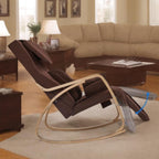 Fauteuil inclinable à air comprimé avec fonction massage complète, fauteuil de relaxation réglable à bascule avec coussin en coton