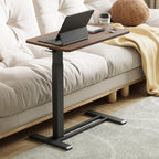 FunniHomi 28/32 Table de lit mobile à hauteur réglable avec roulettes, blanc/noir, pour ordinateur portable, pour lit et canapé