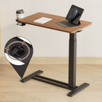 FunniHomi 28/32 Table de lit mobile à hauteur réglable avec roulettes, blanc/noir, pour ordinateur portable, pour lit et canapé