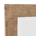 Miroir mural rustique en bois massif naturel Carina de Furniture of America