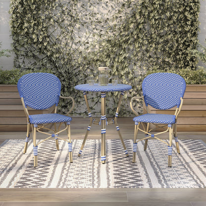 Ensemble bistrot d'extérieur en aluminium 3 pièces Courtnie French Country par Furniture of America