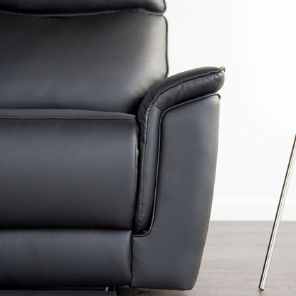 Canapé inclinable manuel Marty Modern Leather Match de Furniture of America avec accoudoirs rembourrés évasés