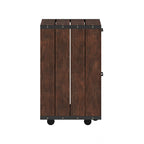 Classeur rustique en noyer à 2 tiroirs avec fenêtre, par Furniture of America
