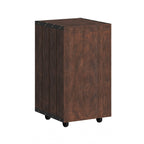 Classeur rustique en noyer à 2 tiroirs avec fenêtre, par Furniture of America