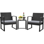 Ensemble de 3 chaises de patio Furniwell avec table basse