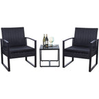 Ensemble de 3 chaises de patio Furniwell avec table basse