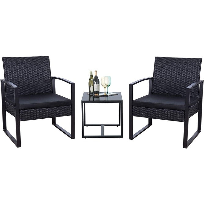 Ensemble de 3 chaises de patio Furniwell avec table basse