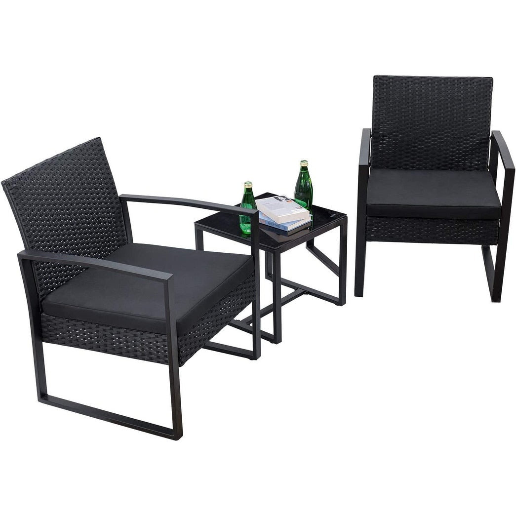 Ensemble de 3 chaises de patio Furniwell avec table basse
