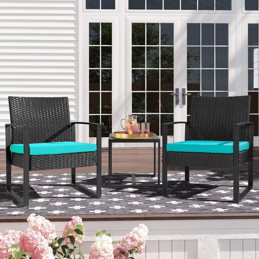 Ensemble de 3 chaises de patio Furniwell avec table basse