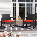 Ensemble de 3 chaises de patio Furniwell avec table basse