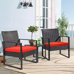 Ensemble de 3 chaises de patio Furniwell avec table basse
