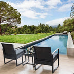 Ensemble de 3 chaises de patio Furniwell avec table basse