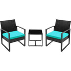 Ensemble de 3 chaises de patio Furniwell avec table basse