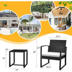 Ensemble de 3 chaises de patio Furniwell avec table basse
