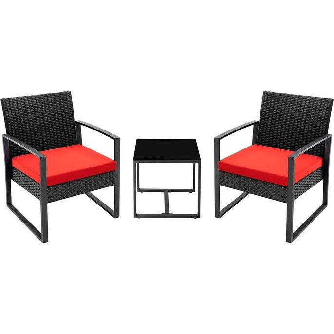 Ensemble de 3 chaises de patio Furniwell avec table basse
