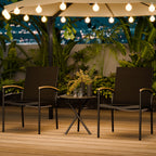 Ensemble bistrot de patio Futzca 3 pièces, deux chaises et table basse