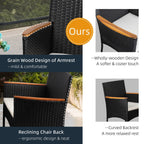 Ensemble de meubles de jardin Futzca 4 pièces avec chaises en rotin et osier