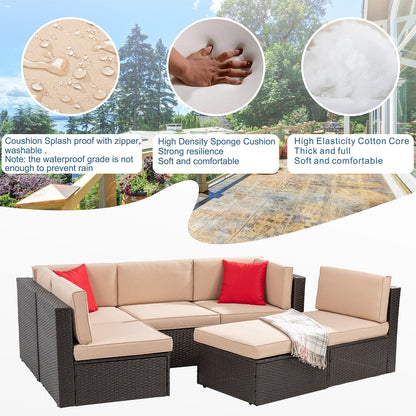 Ensemble de meubles de patio Futzca 6 pièces