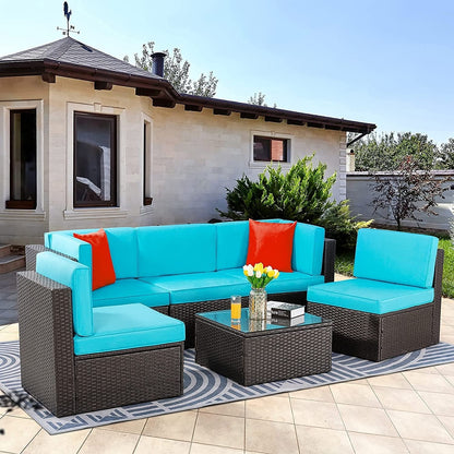 Ensemble de meubles de patio Futzca 6 pièces
