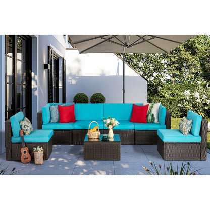Ensemble de meubles de jardin Futzca 7 pièces