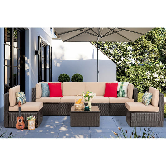 Ensemble de meubles de jardin Futzca 7 pièces
