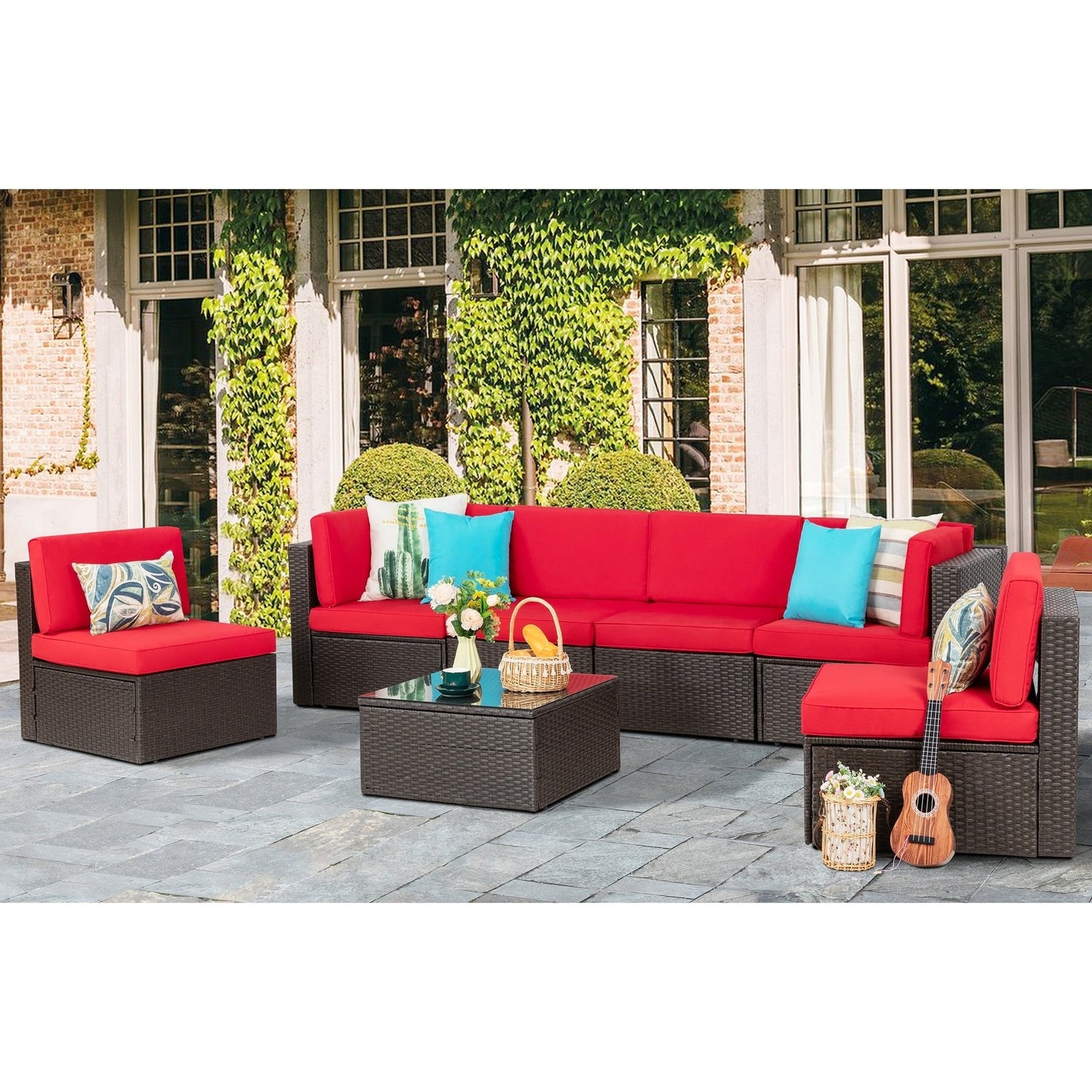 Ensemble de meubles de jardin Futzca 7 pièces