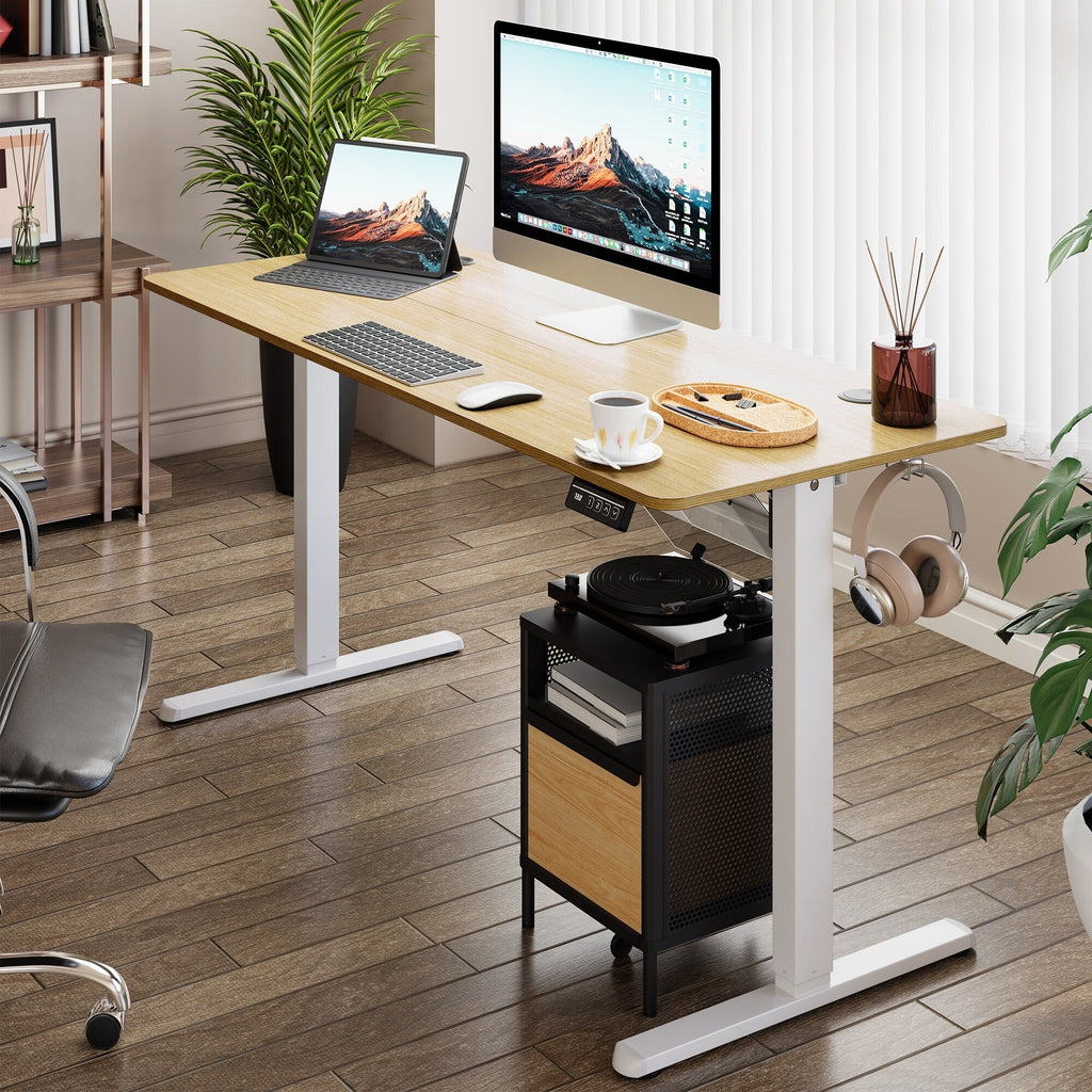 Bureau debout électrique réglable en hauteur Futzca avec panneau d'épissure