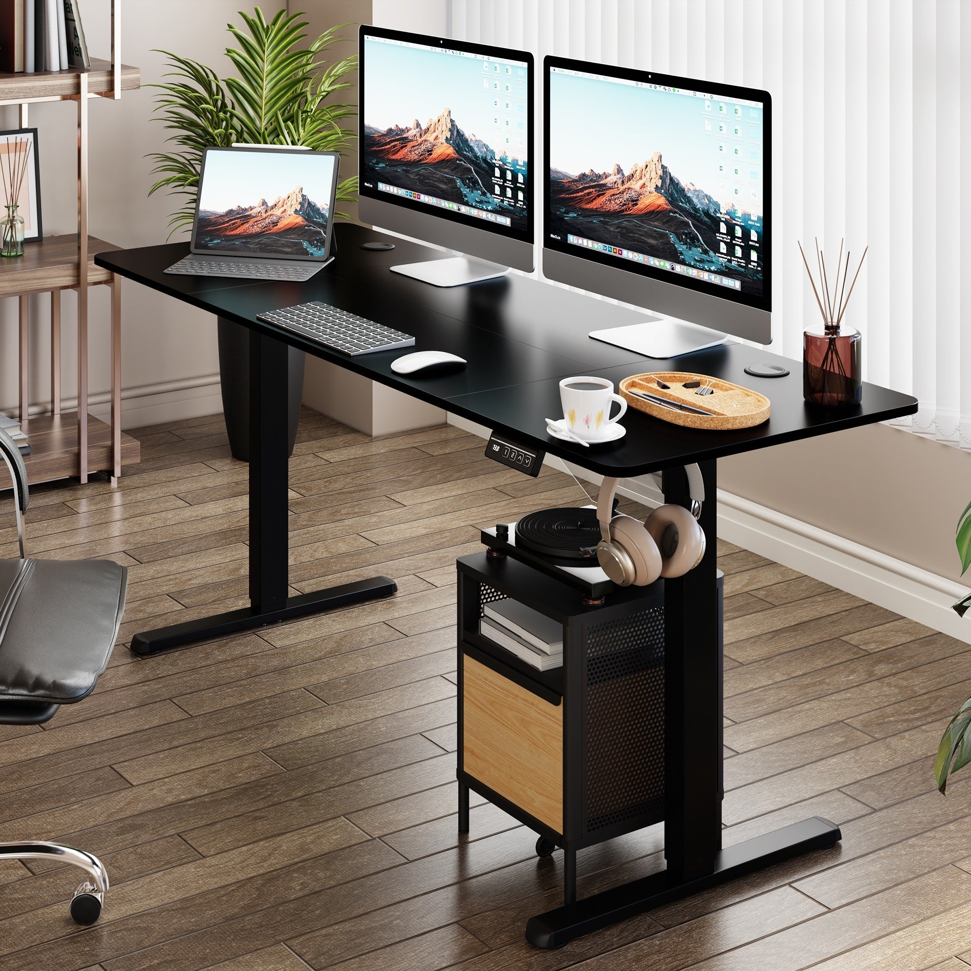 Bureau debout électrique réglable en hauteur Futzca avec panneau d'épissure