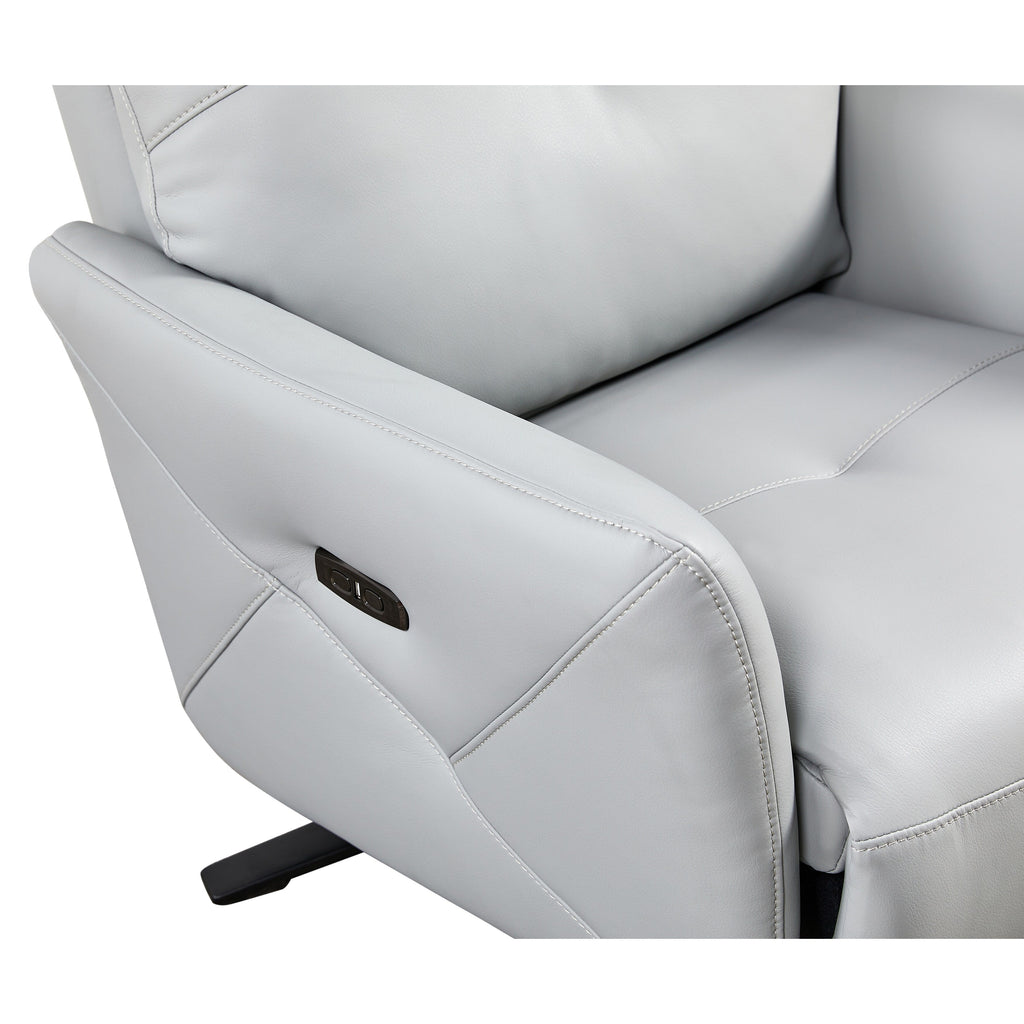 GDFStudio - Fauteuil inclinable Alexander en cuir reconstitué avec appui-tête et repose-pieds réglables, pivotant à 360 degrés