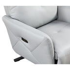 GDFStudio - Fauteuil inclinable Alexander en cuir reconstitué avec appui-tête et repose-pieds réglables, pivotant à 360 degrés