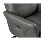 GDFStudio - Fauteuil inclinable Alexander en cuir reconstitué avec appui-tête et repose-pieds réglables, pivotant à 360 degrés