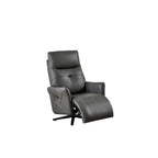 GDFStudio - Fauteuil inclinable Alexander en cuir reconstitué avec appui-tête et repose-pieds réglables, pivotant à 360 degrés
