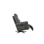Christopher Knight Home - Fauteuil inclinable Alexander Plush en cuir reconstitué avec appui-tête et repose-pieds réglables, pivotant à 360 degrés