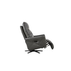 GDFStudio - Fauteuil inclinable Alexander en cuir reconstitué avec appui-tête et repose-pieds réglables, pivotant à 360 degrés