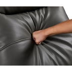 GDFStudio - Fauteuil inclinable Alexander en cuir reconstitué avec appui-tête et repose-pieds réglables, pivotant à 360 degrés