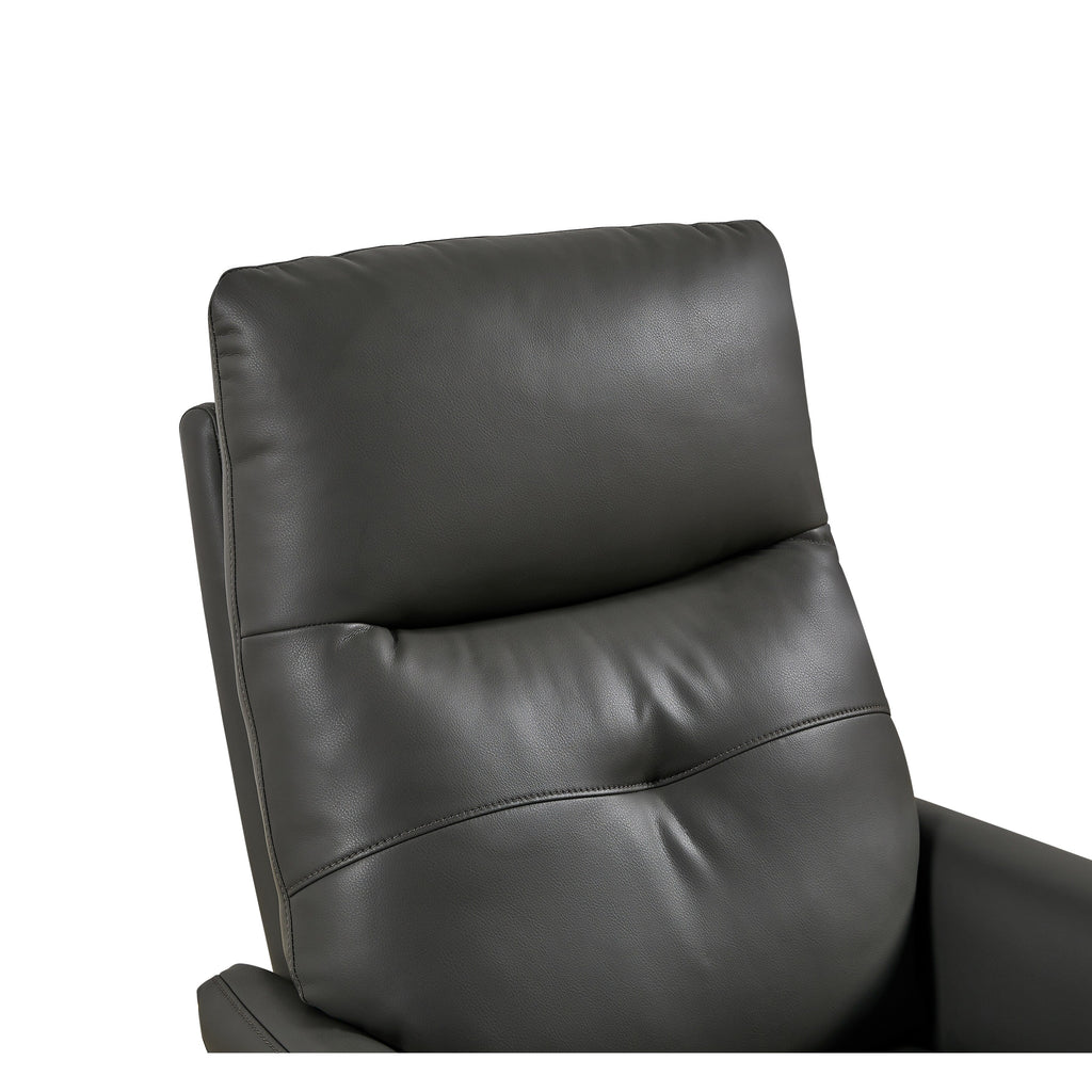 GDFStudio - Fauteuil inclinable Alexander en cuir reconstitué avec appui-tête et repose-pieds réglables, pivotant à 360 degrés