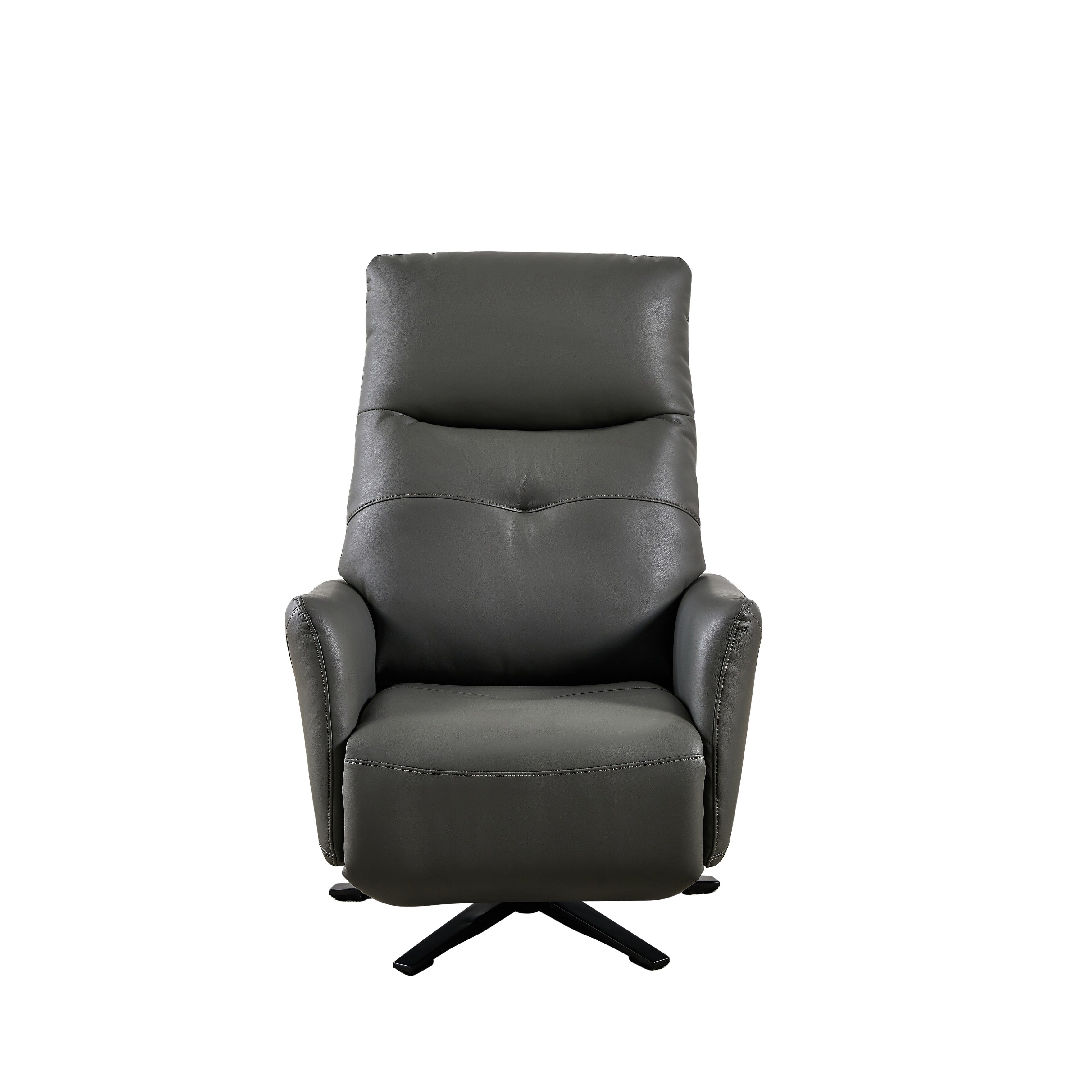 GDFStudio - Fauteuil inclinable Alexander en cuir reconstitué avec appui-tête et repose-pieds réglables, pivotant à 360 degrés