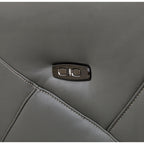 GDFStudio - Fauteuil inclinable Alexander en cuir reconstitué avec appui-tête et repose-pieds réglables, pivotant à 360 degrés