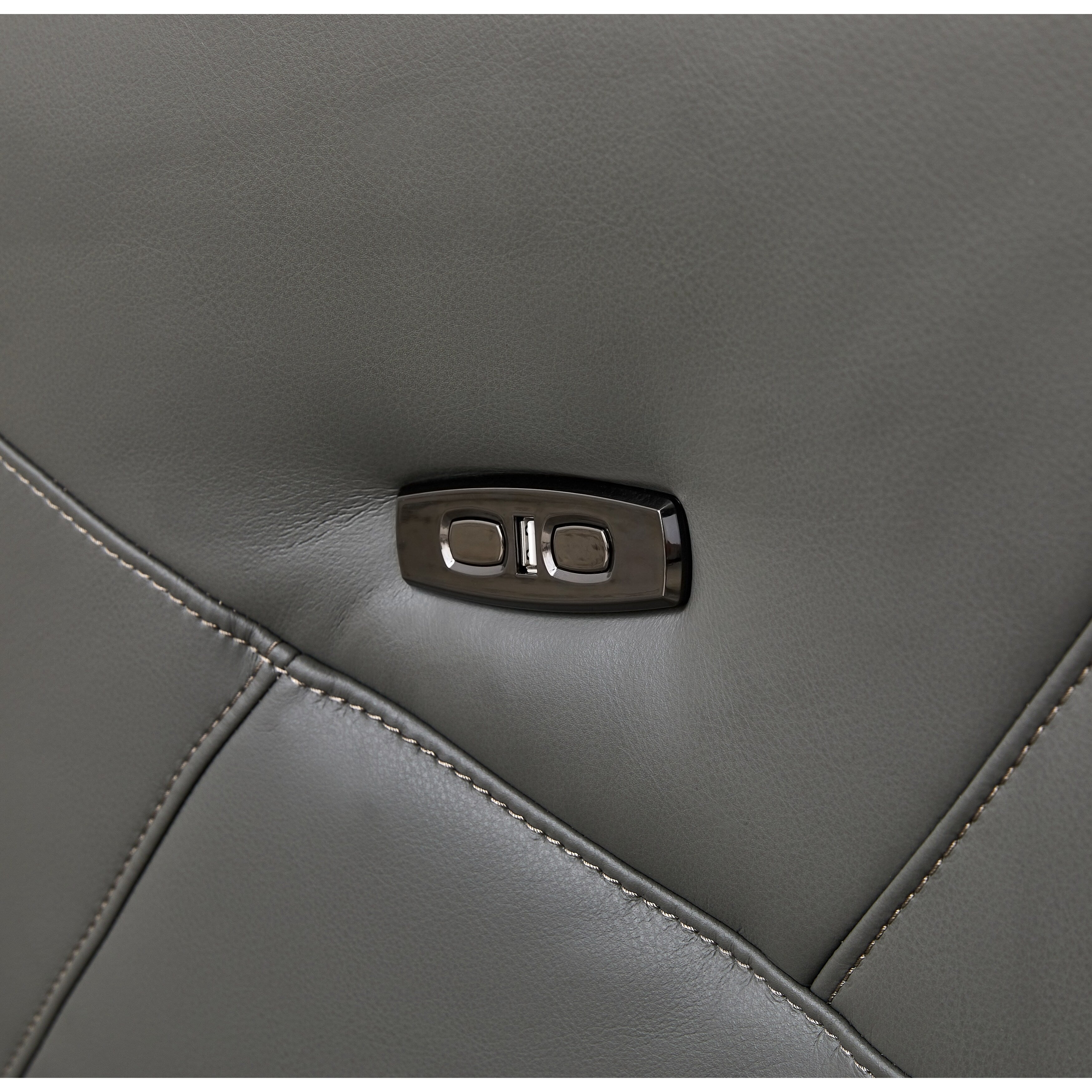 GDFStudio - Fauteuil inclinable Alexander en cuir reconstitué avec appui-tête et repose-pieds réglables, pivotant à 360 degrés