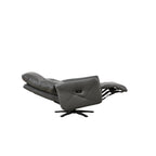 GDFStudio - Fauteuil inclinable Alexander en cuir reconstitué avec appui-tête et repose-pieds réglables, pivotant à 360 degrés